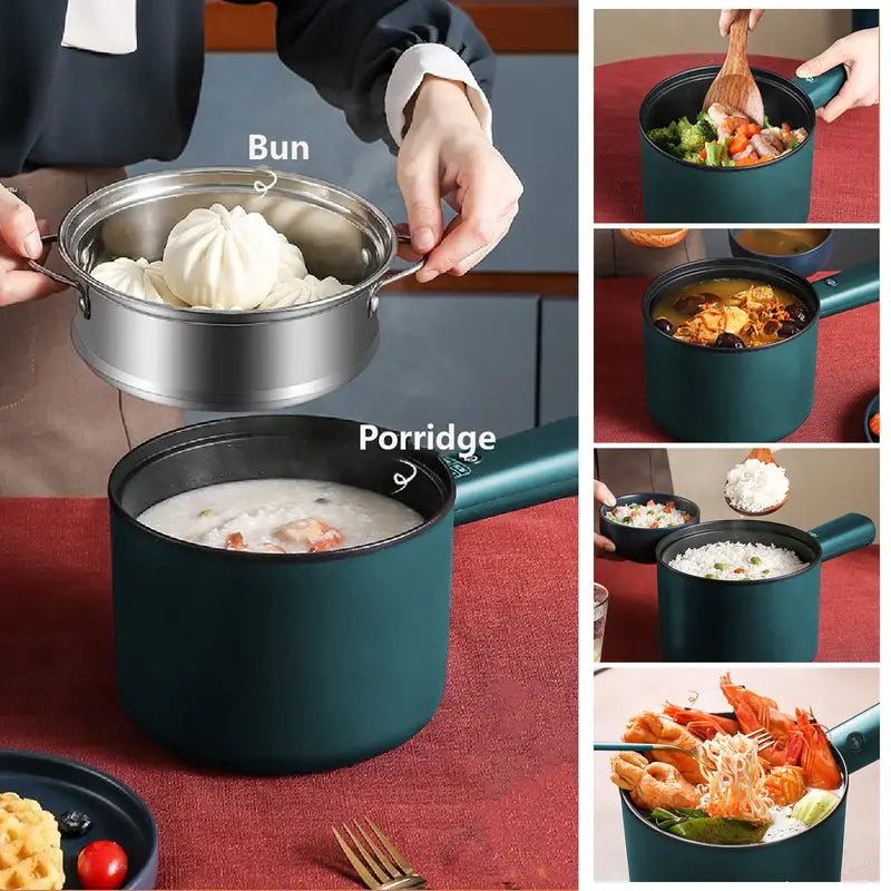 Mini Electric Hot PotElectric Frying Pan with SteamerMultifunction